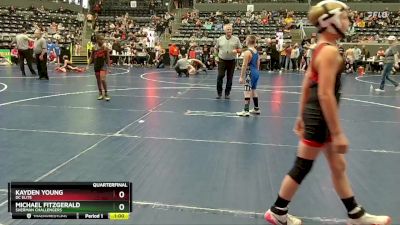 90 lbs Quarterfinal - Michael Fitzgerald, Sherman Challengers vs Kayden Young, DC Elite