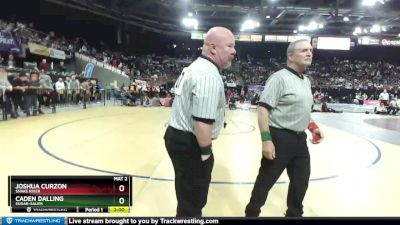 3A 285 lbs Semifinal - Caden Dalling, Sugar-Salem vs Joshua Curzon, Snake River