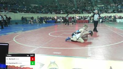 113 lbs Quarterfinal - Hayes McNeill, Deer Creek Middle School vs Sawyer Hackbarth, Husky Wrestling Club