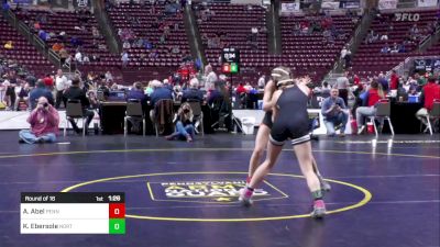 106 lbs Round Of 16 - Anya Abel, Pennsbury-G vs Kaylee Ebersole, Northern Bedford-G