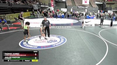 93 lbs Semifinal - Thomas Juarez, Closest Roaddogz Wrestling Club vs Jaguar Madyun, California