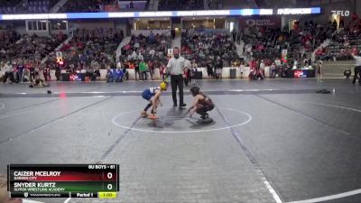 61 lbs Cons. Semi - Snyder Kurtz, SlyFox Wrestling Academy vs Caizer McElroy, Garden City