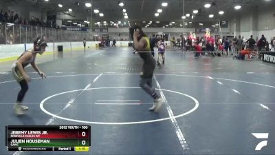 100 lbs Quarterfinal - Julien Houseman, GAWC vs Jeremy Lewis Jr., Roseville Eagles WC