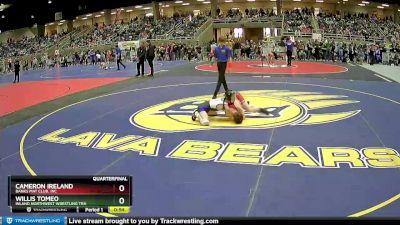 92 lbs Quarterfinal - Cameron Ireland, Banks Mat Club, Inc vs Willis Tomeo, Inland Northwest Wrestling Tra