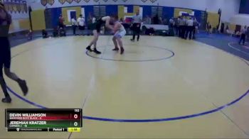 132 lbs Finals (2 Team) - Devin Williamson, Backyard Boyz Black vs Jeremiah Kratzer, Camden 2