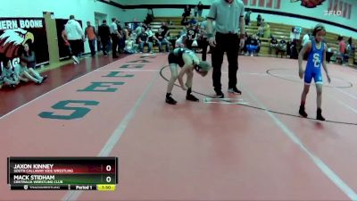 70 lbs 3rd Place Match - Jaxon Kinney, South Callaway Kids Wrestling vs Mack Stidham, Centralia Wrestling Club