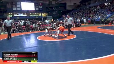 106 lbs Semis & 1st Wrestleback (8 Team) - Kaden Potter, St. Charles (East) vs Kavel Moore, Chicago (Mt. Carmel)