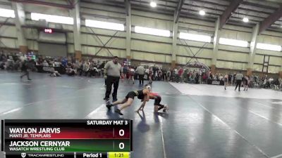 90 lbs Cons. Round 3 - Jackson Cernyar, Wasatch Wrestling Club vs Waylon Jarvis, Manti Jr. Templars