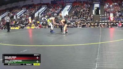 120 lbs Quarterfinals (8 Team) - Nolan King, Bedford HS vs Dallas Korponic, Hartland HS