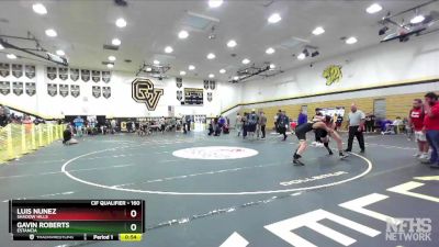 160 lbs Cons. Round 2 - Luis Nunez, Shadow Hills vs Gavin Roberts, Estancia