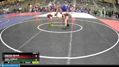 162 lbs Round 2 (4 Team) - Tristan Waage, Oregon City vs Josh Camillo, Sprague