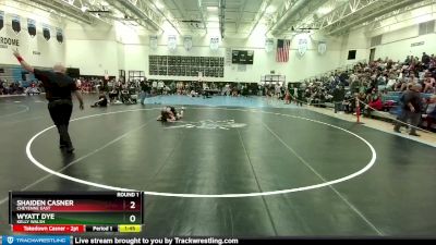 106-111 lbs Round 1 - Shaiden Casner, Cheyenne East vs Wyatt Dye, Kelly Walsh