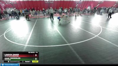 74 lbs Quarterfinal - Hank Droessler, Wisconsin vs Landon Zinser, Moyer Elite Wrestling