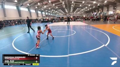 60 lbs Champ. Round 1 - Gael Ruiz, El Paso Supers Wrestling Club vs Hadassah Rodriguez, Texans Wrestling Club