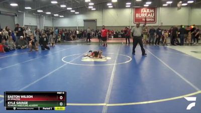 49 lbs Cons. Round 3 - Easton Wilson, 84 Athletes vs Kyle Savage, Scanlan Wrestling Academy