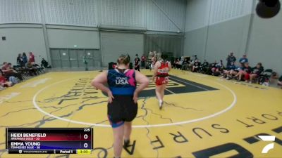 225 lbs Round 2 (6 Team) - Heidi Benefield, Arkansas Gold vs Emma Young, Tennessee Blue