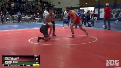 182 lbs Cons. Round 2 - Gabriel Baca, Los Altos vs Cody Williams, Martin Luther King