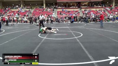 76 lbs Quarterfinal - Jed Spencer, SlyFox vs Jameson Grizzell, Pratt Wrestling Club