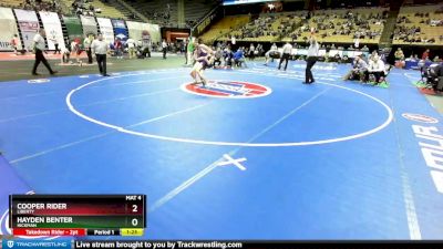 126 Class 4 lbs Quarterfinal - Cooper Rider, Liberty vs Hayden Benter, Hickman