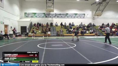 125 lbs Cons. Round 3 - Damien Lopez, Santa Ana College vs Gabe Rivera, Cuesta College