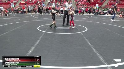 61 lbs Cons. Round 4 - Turk Hockett, Caney Valley Wrestling vs Samson Beyer, The Best Wrestler