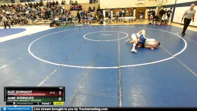 141 lbs Prelim - Gabe Rodriguez, Concordia University Wisconsin vs Alec Schmacht, University Of Wisconsin-Platteville