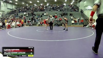 138 lbs Semis & 1st Wrestleback (8 Team) - William Vander Luitgaren, Center Grove vs Clinton Shepherd, Crown Point