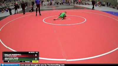 49 lbs Semifinal - Dallas Marshall, Warriors Of Christ vs Grayson Parr, Sweet Home Mat Club