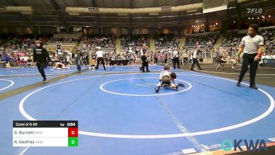 61 lbs Consi Of 8 #2 - Sloan Burnett, Broken Arrow Wrestling Club vs Kaden Godfrey, Noble Takedown Club