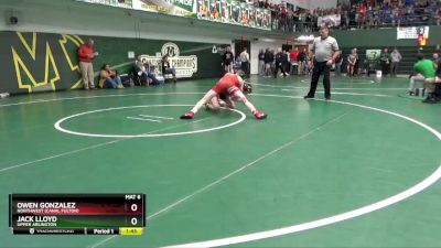 126 lbs Champ. Round 1 - Owen Gonzalez, Northwest (Canal Fulton) vs Jack Lloyd, Upper Arlington