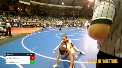 84 lbs Round Of 32 - Adin Wessley, Kansas Young Guns vs Carl Weidner, Purler Wrestling, Inc