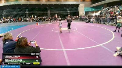 43-52 lbs Round 2 - Olivia Dominguez, Spanish Springs Wrestling Club vs Leeliah Torres, Crusader Wrestling