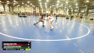 115 lbs Rd# 8- 12:30pm Saturday Final Pool - Weston Baumgartner, Maryland Gold vs Jayden Maillard, Terps Xtreme