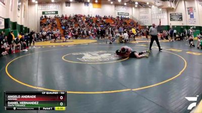 132 lbs Cons. Round 4 - Angelo Andrade, Western vs Daniel Hernandez, South Torrance