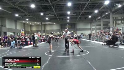 100 lbs Cons. Round 3 - Walter Hulse, Ellsworth Kids vs Zack Olsen, SlyFox Wrestling Academy