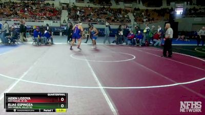 D4-285 lbs Quarterfinal - Elias Espinoza, San Pasqual Valley Hs vs Aiden Lozoya, San Manuel Jr. Sr.