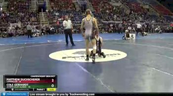 126 lbs Round 1 - Cole Gerhardt, #2 New Salem-Almont vs Matthew Duchscherer, Carrington