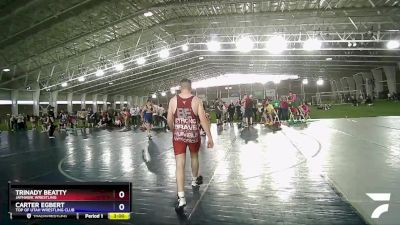 190 lbs 5th Place Match - Trinady Beatty, Jayhawk Wrestling vs Carter Egbert, Top Of Utah Wrestling Club