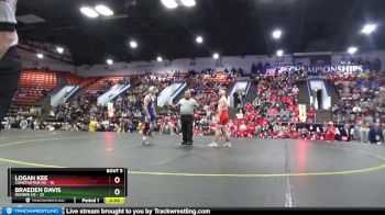 132 lbs Semifinals (8 Team) - Braeden Davis, Dundee HS vs Logan Kee, Constantine HS