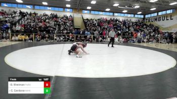 113 lbs Final - Owen Sheiman, Fairfield Warde vs Cameron Cardona, New Britain