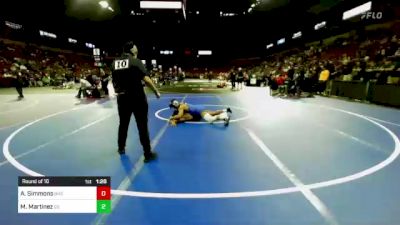 152 lbs Round Of 16 - Austin Simmons, Bakersfield (CS) vs Maxximus Martinez, Gilroy (CC)