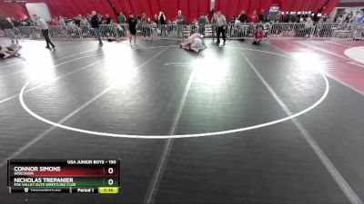 190 lbs Cons. Round 2 - Nicholas Trepanier, Fox Valley Elite Wrestling Club vs Connor Simons, Wisconsin