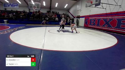 92 lbs Rr Rnd 1 - Colton Cowden, Fort Gibson vs Jacob Taylor, Sapulpa High School