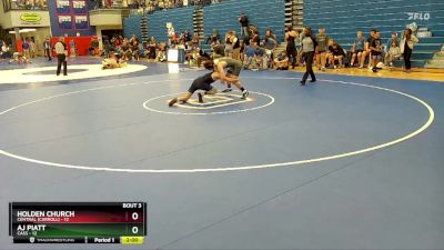 144 lbs Round 3 (4 Team) - Holden Church, Central (Carroll) vs AJ Piatt, Cass