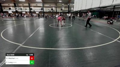 150 lbs Consi Of 8 #1 - Ryan Mazhari, Liberty Mat Club vs Cadrius Lang, North Stafford High School