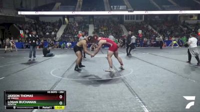 250 lbs Semifinal - Logan Buchanan, Newton vs Jaxson Thomas, Jr. Vikings