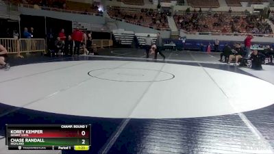 D1-150 lbs Champ. Round 1 - Korey Kemper, Desert Vista vs Chase Randall, Highland