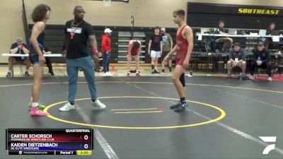 132 lbs Quarterfinal - Carter Schorsch, Powerhouse Wrestling Club vs Kaiden Dietzenbach, DC Elite Wrestling