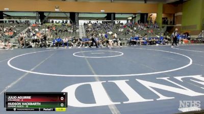 132 lbs Semifinals (8 Team) - Hudson Hackbarth, EDMOND NORTH vs Julio Aguirre, STILLWATER