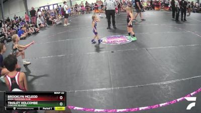 44 lbs Round 1 - Tinsley Holcombe, Carolina Reapers vs Brooklyn McLeod, Bison Takedown Club